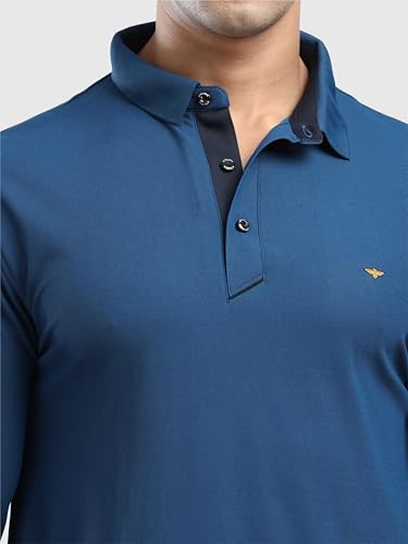 Image of STELLERS Men's Full Sleeve Polo T-Shirt | Feather Touch Feel | Odour Resistant | Wrinkle Free | Quick Dry | Stretchable | Lightweight | Anti-Static | UV Resistance | Anti-Microbial