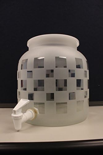 Frosted Glass Water Dispenser with Clear Windows