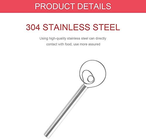 MiawPay Danish Dough Whisk 12 Inch Food-Grade Stainless Steel Dutch Whisk Bread Making Tools Hand Mixer Blender Danish Dough Hook Bread Dough Mixer for Pastry, Baking Cake, Dessert, Sourdough, Pizza