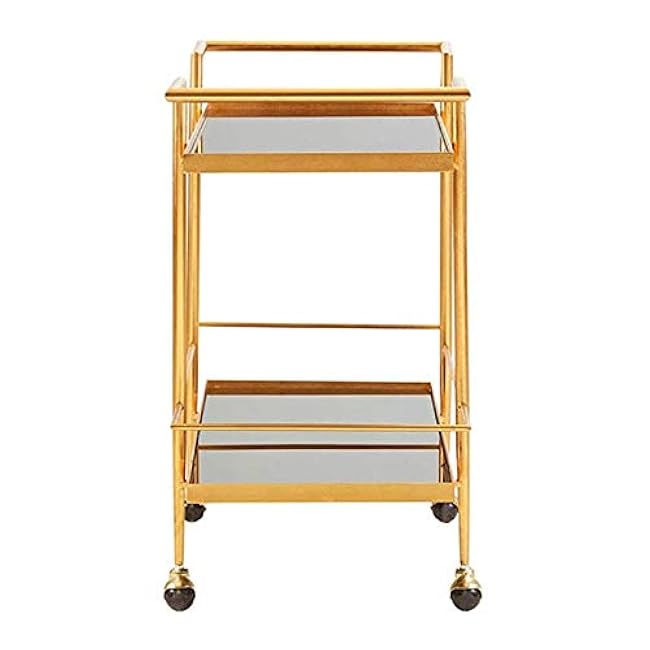 2-Tier Wrought Iron Service Trolley Home Hotel Restaurant Wine Rack Multifunctional Storage Trolley Trolley-538aNpnu