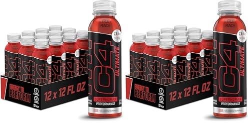 Image of C4 Ultimate Non-Carbonated Zero Sugar Energy Drink, Pre Workout Drink + Beta Alanine, 12 Fl Oz (Pack of 24)