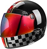 Casco Da Moto Retrò Con Visiera, Casco Moto Jet Vintage Casco Moto Modulare Omologato DOT/ECE, Moto Mezzo Casco Per Uomo E Donna Adulto, Casco Integrale Per Bike Scooter 2,XXL=63-64CM