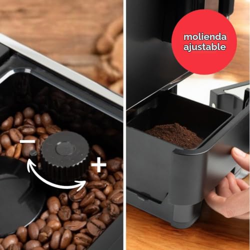 Miniatura 6 de Solac-Ca4810 Automatic Coffeemaker. Cafetera Súper Automática,19 Bar, 1470w. Diseño Compacto 18cm. Café En 40s. Capuccinador. Opción Autolavado. Café Espresso, Suave Y Favoritos Personalizables. Negra