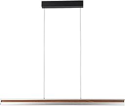 LED Pendant Light Lutana Dimmable (Modern) in Brown Metal e. a. for Living & Dining Room (2 Lamps), Ceiling Light Pendant Light