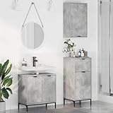 Color: Gris hormigón Genérico Juego de Muebles de baño 3 pcs Gris hormigón 39.5 x 36 x 88 cm,Mobiliario,Conjuntos de Muebles,Muebles de baño,Gris,43.8 KG,3393106
