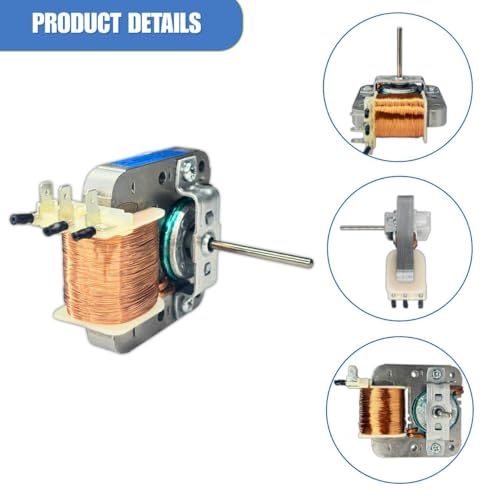 Image of J K b K Microwave Oven Fan Motor - 3 Pins - Thin Shaft - Universal - Copper - 220-240V AC - 50-60 Hz for Microwave Ovens