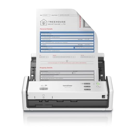 Brother ADS-1300 Compact Desktop Scanner | Scan Speeds of Up to 30ppm | Single Pass Double-Sided Scanning