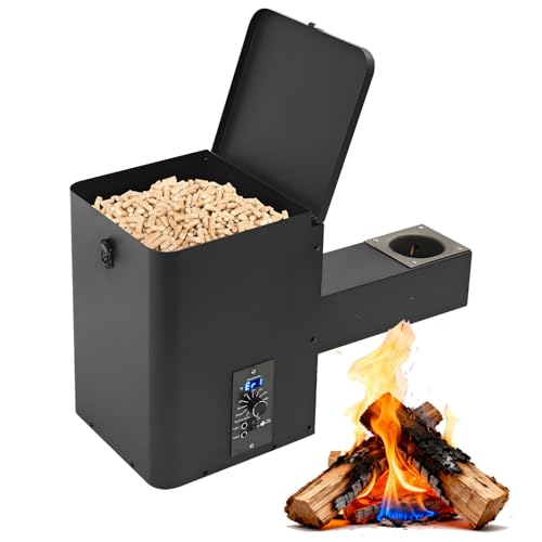 Kit di montaggio con tramoggia affumicatore a pellet con regolatore digitale della temperatura per affumicare, cuocere, arrostire e brasare