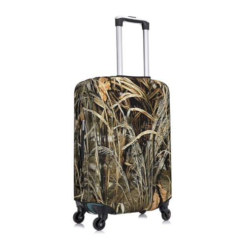 Camo Yellow & Green Print Suitcase Cover Luggage Protector Washable Elastic Fashionable Travel Gear Cover3