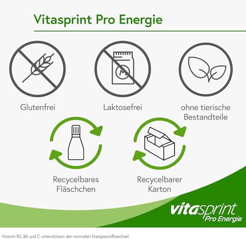 Vitamine - Vitasprint Pro Energie, 24 St. – Das Nahrungsergänzungsmittel mit dem Extraschub* an Vitaminen wie Vitamin B6 und Vitamin C, Ginsengwurzel- und Guaranasamen-Extrakt für mehr Energie