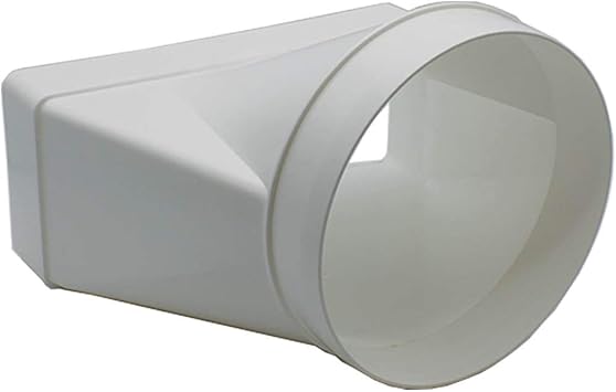 Kair 220 x 90mm to 150mm Rectangular-to-Round Duct Adaptor | Fits inside round pipe of flexible hose, Allows you to convert between round and rectangular ducting