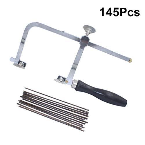 Doitool 1 peça de moldura de serra com 144 peças de lâminas de serra ferramentas de corte para casa