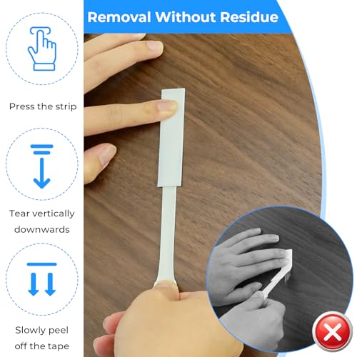 Bilder Aufhängen ohne Bohren Aufhängestreifen 24 Paare(48 Streifen) – Starke Haltekraft,rückstandsfrei abnehmbar,ohne Nägel,für Bilderrahmen,Wandkunst und Dekorationen,für glatte Oberflächen