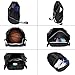 LOKAPEGY Black Drawstring Gym Bag for Men, Waterproof Drawstring Backpack for Women, Swim Bag with Shoes Compartment, Pull String Sport Bag for Soccer and Basketball.
