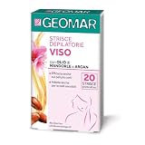 GEOMAR | Strisce Depilatorie Viso, Made in Italy, 1 x 20 strisce
