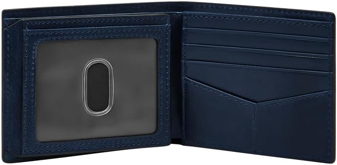 Fossil Men's Derrick RFID-Blocking Leather Bifold Wallet with Flip ID Window for Men - Image 2
