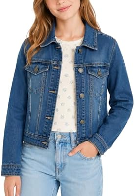 AEROPOSTALE Girls Denim Jacket, Classic Jean Jacket, 100% Cotton, Size 4-16