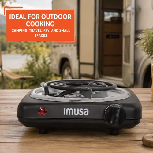 IMUSA Mini Single Electric Burner Portable 1000W, Black by Imusa - Used condition - Image 7