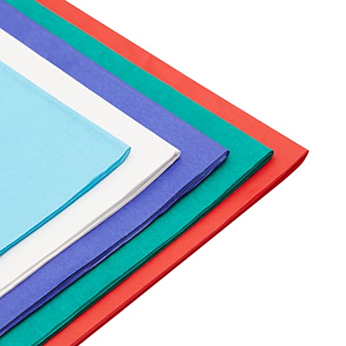 150 Sheets Colored Bulk Tissue Paper For Gift Wrapping Bags For Holidays, Art Crafts, 5 Assorted Colors, 15 X 20 Inches #TOP6