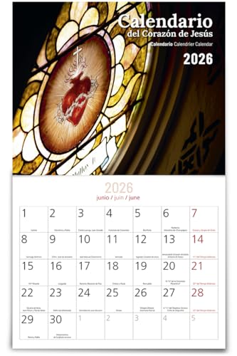 Calendario del Corazón de Jesús 2026   Pared con faldillas (Calendarios de pared)