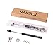 NAIERDI [2 Pack] Lift Support, Gas Strut, Soft Close Hinges, 150N/33lb Gas Spring, Lid Support, Toy Box Hinges, Kitchen Cabinet Hinges Black