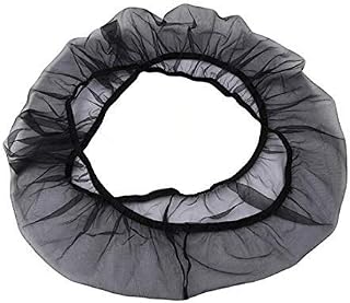 TIANRUOXIAOKE Universal Bird Cage Seed Catcher Seeds Guard Parrot Mesh Net Cover Stretchy Shell Skirt Traps Cage Basket Soft Airy Parrot Cage Skirt (M,Black)