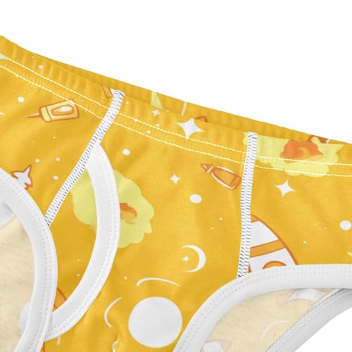 KLL Cartoon Space Pattern Rockets Baby Boys Cotton Briefs Underwear Cute Children Undies4
