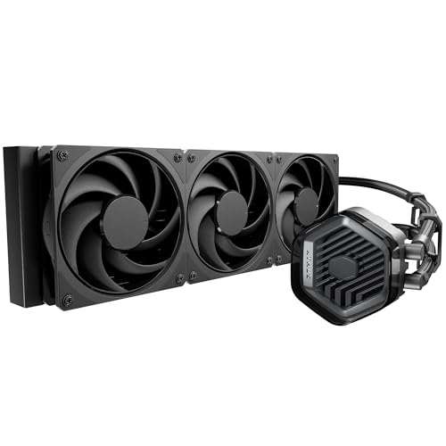 Cooler Master MasterLiquid 360 Atmos Stealth Watercooler CPU - Kit Watercooling AIO (TDP 300W), Pompe à Double Chambre, Ventilateurs Mobius 120 Black préinstallés, Brackets LGA1851/1700 & AM5/AM4