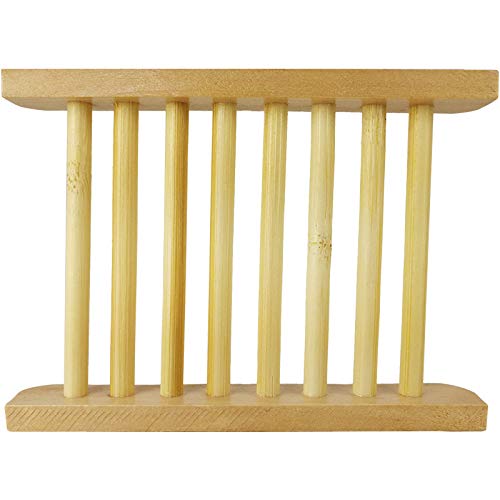 Preisvergleich Produktbild ROTOOY Seifenschalesoap Dishes Tragbare Seifenschalen Handgemachte Seifenkiste Bambusholz Handgemachte Seifenkiste Seifenschale Kreatives Holz Badezimmer Badezimmer