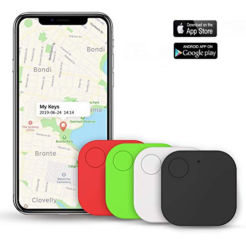 Kimfly Key Finder Item Finder Smart Tracker, Phone Finder, Bluetooth Tracker with Replaceable Battery- 4Pack