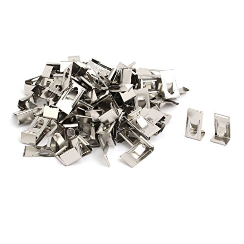 Image of uxcell 26mmx14mm Picture Photo Frame Metal Spring Turn Clip Hanger Siver Tone 200pcs