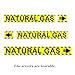 Nature Gas Pipe Labels with Arrows 8 x 1 inch Gas Marking Safety Labels for Pipes Identification, Inspections, Detector, Regulator and Heaters 10 Pack (Naturals Gas)