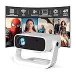 Videoprojecteur 2025 avec App Intégrée - Wielio Projecteur Portable Full HD 1080P 650ANSI, Retroprojecteur Supporté 4K WiFi Bluetooth,Correction Trapézoïdale Auto & 4P,Compatible avec iOS Android HDMI