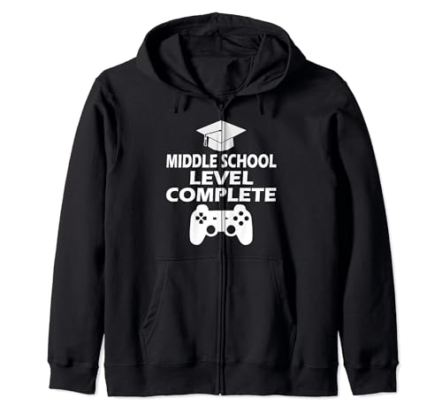 Middle School Level Complete Funny Gamer Graduation Day 2024 Sudadera con Capucha