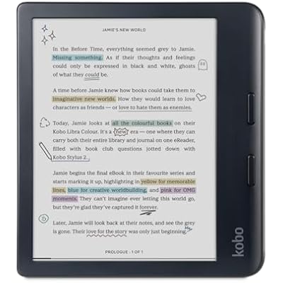 Kobo Libra Colour Black eReader with Case Bundle