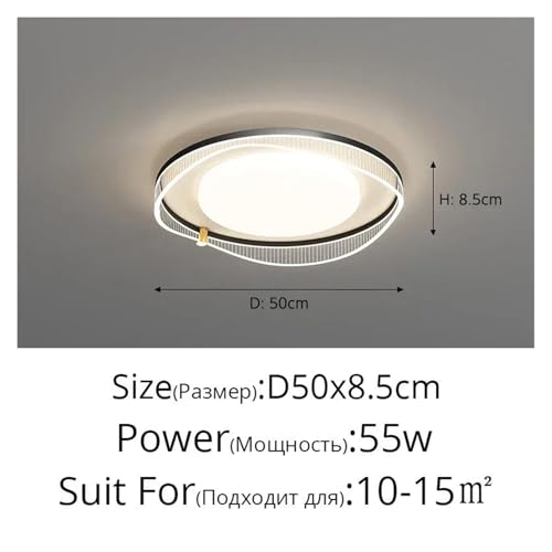 Lustre LED pour chambre à coucher moderne plafonnier RC Dimmable