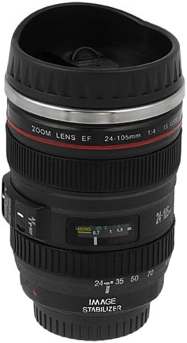 Thermo Lenscup with Stainless Steel Insulated Tumbler (Modeling 1:1 Canon EF 24-105mm f/4L IS USM Lens), 11oz