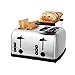 Produktbild Lamyanran Toaster 4 Scheiben-Toaster, Multifun Edelstahl Toaster, Herausnehmbare Krümelschublade, 1500W, beim Backen, Automatische Einstellung, Six Einstellbare, Aufwärm- / Abbruch/Auftau-Funktion