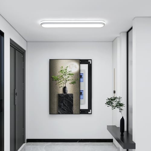 Naroume 72cm 45W LED Ceiling Light, 6500K Cool White Flush Mount, Modern Ultra Thin Metal Linear Low Profile Lighting Fixture for Kitchen Home Office Hallway Bedroom Living Room by Naroume - Image 8