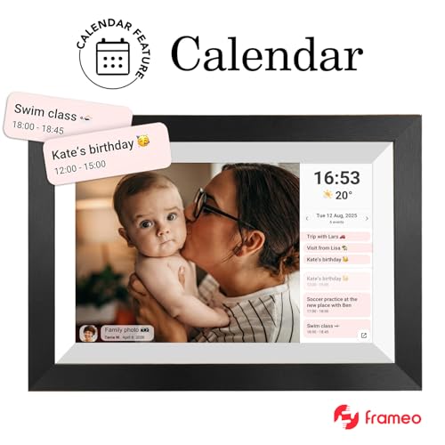 Image of FRAMEO 10.1 Inch Smart WiFi Digital Photo Frame 1280x800 IPS LCD Touch Screen, Auto-Rotate Portrait and Landscape, Share Moments Instantly via Frameo App from Anywhere