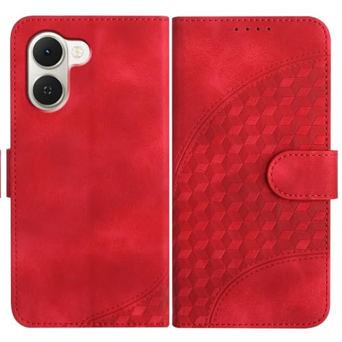 �X�}�z�P�[�X �Ή��@�� for Tecno Spark Go 3 / Pop 20 �}�O�l�b�g�J�� [PU���U�[�{�X�}�z�P�[�X] �J�[�h�X���b�g �t���b�v�X�^���h �X�g���b�v Red