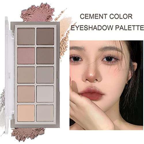 Miniling 10 Colors Eyeshadow Palette Smooth Matte Nude Eyeshadow Makeup Palette With Professional Eyeshadow Brush, High Pigmented, Blendable Long Lasting Neutral Eye Palette, Easy To Use - 04# #TOP3