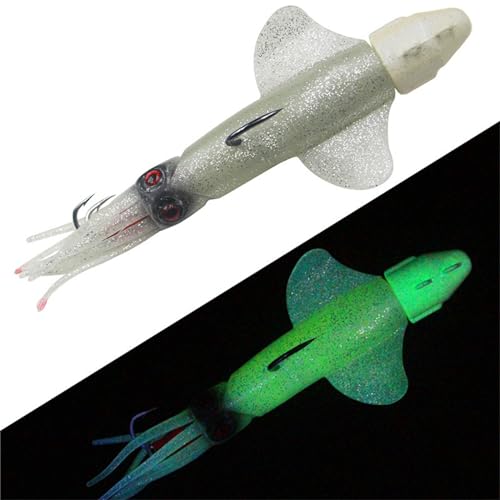 Pulpos, calamares, faldas, señuelos de pesca, cebos suaves, señuelos de pesca para agua salada, aparejos de pesca, fáciles de usar
