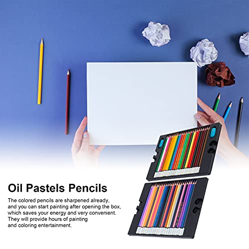 Conjunto de lápis de cor, convenientes lápis pastéis a óleo para esboços e outras criações artística