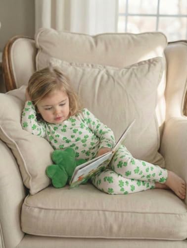 moimoln Soft Cotton Modal Baby Toddler Boys Girls Snug fit Pjs Daily Long Sleepwear Clover Dreams 3T