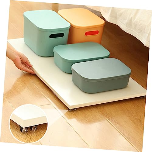 GRIRIW 8 Pçs Carrinho Mini Rodízio Não Giratório Roda De Polia Doméstica Lata De Lixo Abs Utensílios