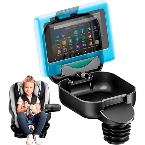 Integral Kids Console for Car Seat - Upgraded Car Organizer for Kids Adjustable Tablet Mount - Car Seat Cup Holder Console with Storage Container - Roadtrip Essentials for Kids - Standard Base Cover