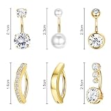 TYXHXTF 11 piercingu pępka, kolczyk do pępka, piercing do pępka, biżuteria do piercingu ciała, biżuteria do piercingu do pępka, biżuteria do piercingu brzucha dla kobiet, złoty