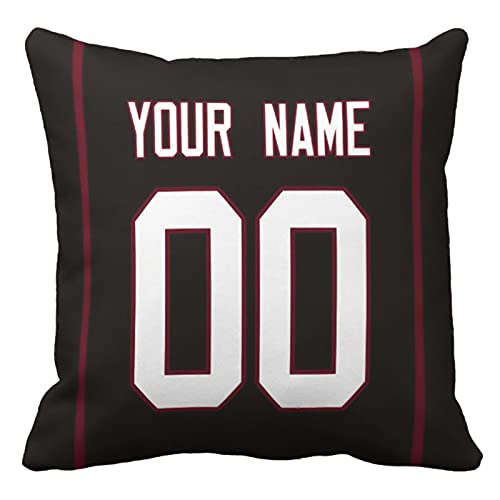 Image of ANTKING Throw Pillow 2 Pack with Custom Name and Number Personalized Gift for Men Women Boys