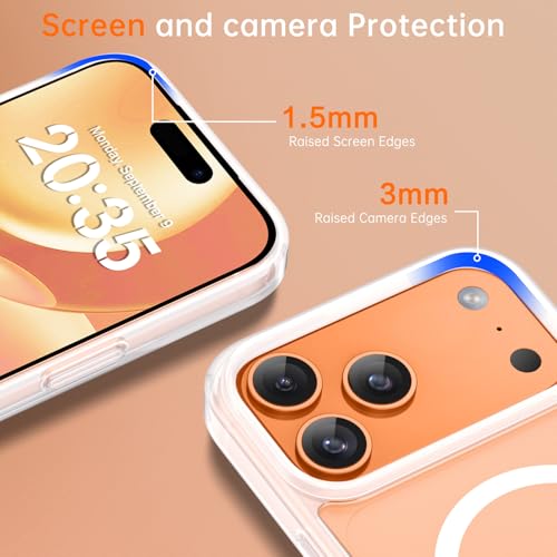 Coque iPhone 17 Pro Max antichoc translucide mate compatible avec MagSafe